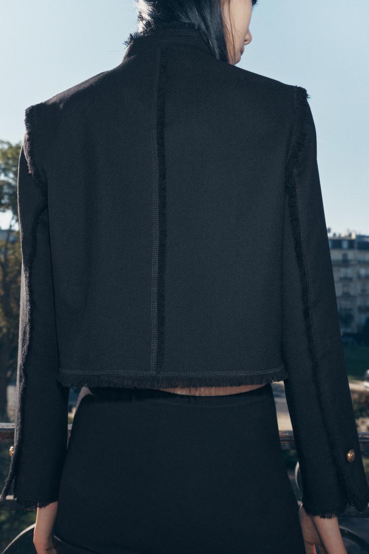 VESTE COURTE EN LIN 100 % ZW COLLECTION