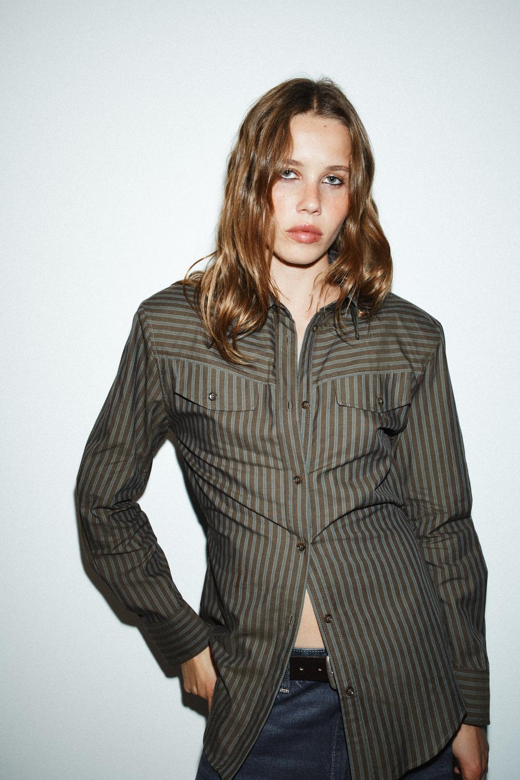 CHEMISE EN POPELINE RAYÉE