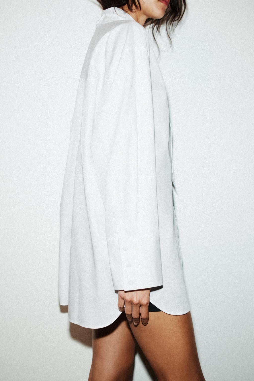 CHEMISE EN POPELINE AVEC CRAVATE