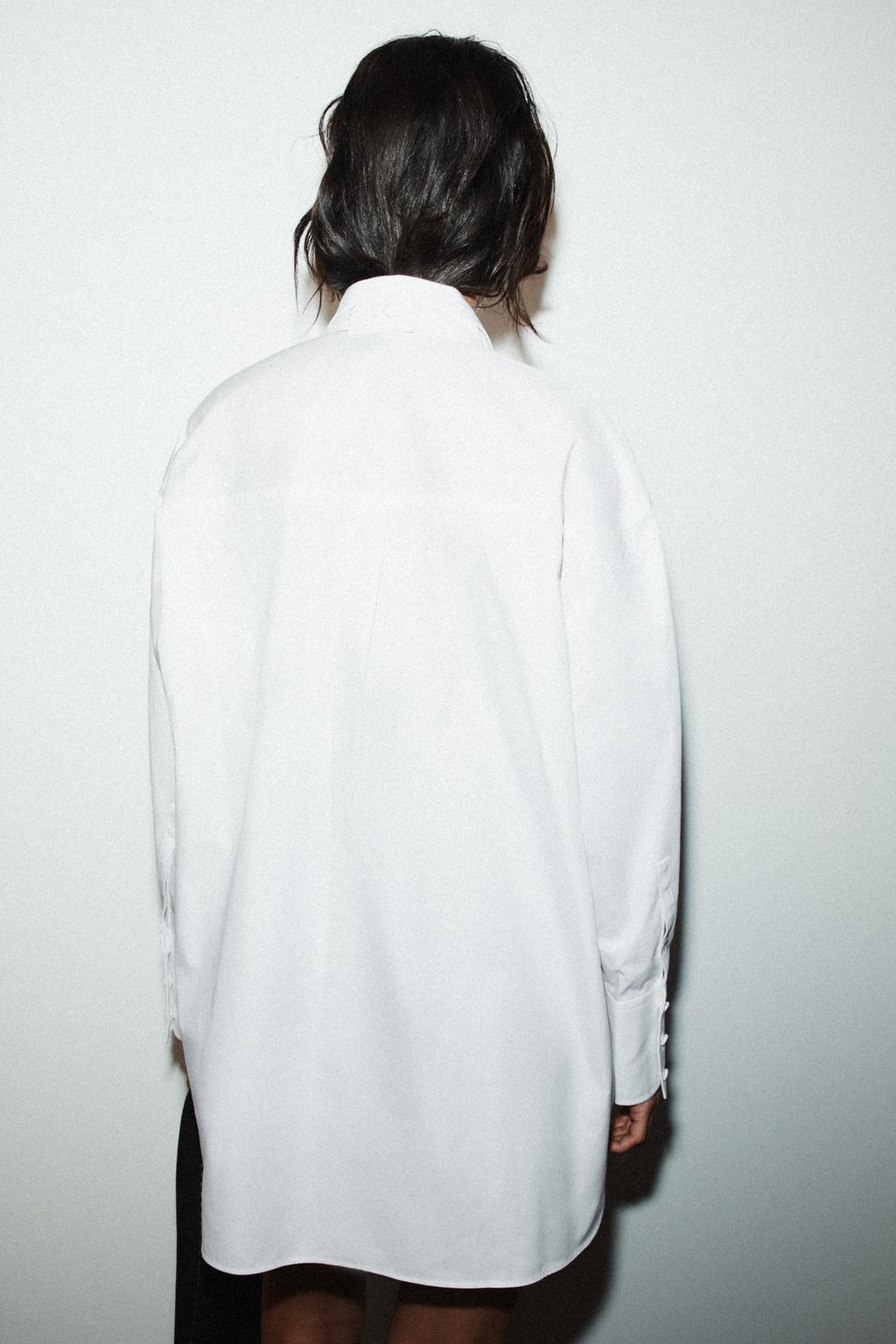 CHEMISE EN POPELINE AVEC CRAVATE
