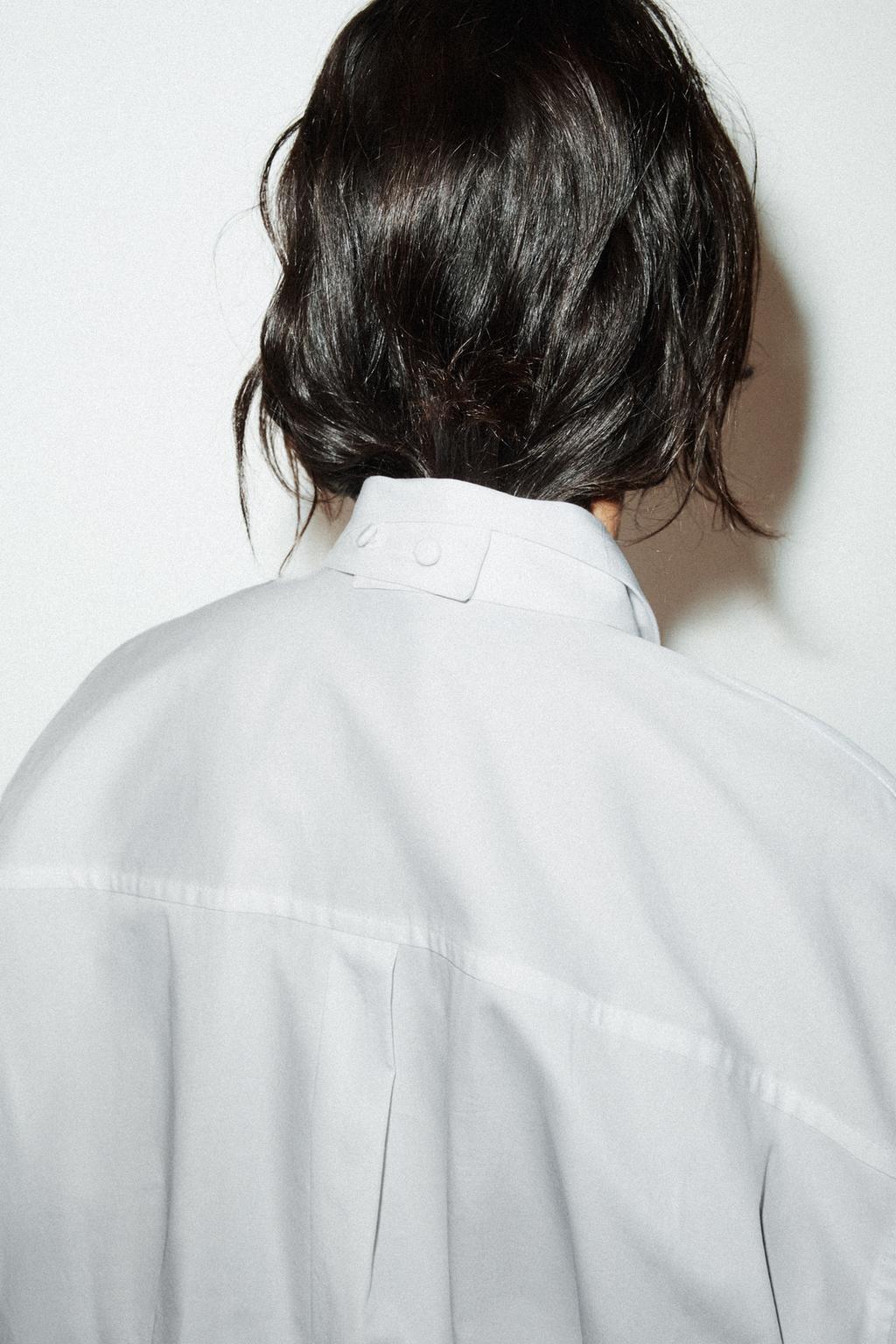 CHEMISE EN POPELINE AVEC CRAVATE