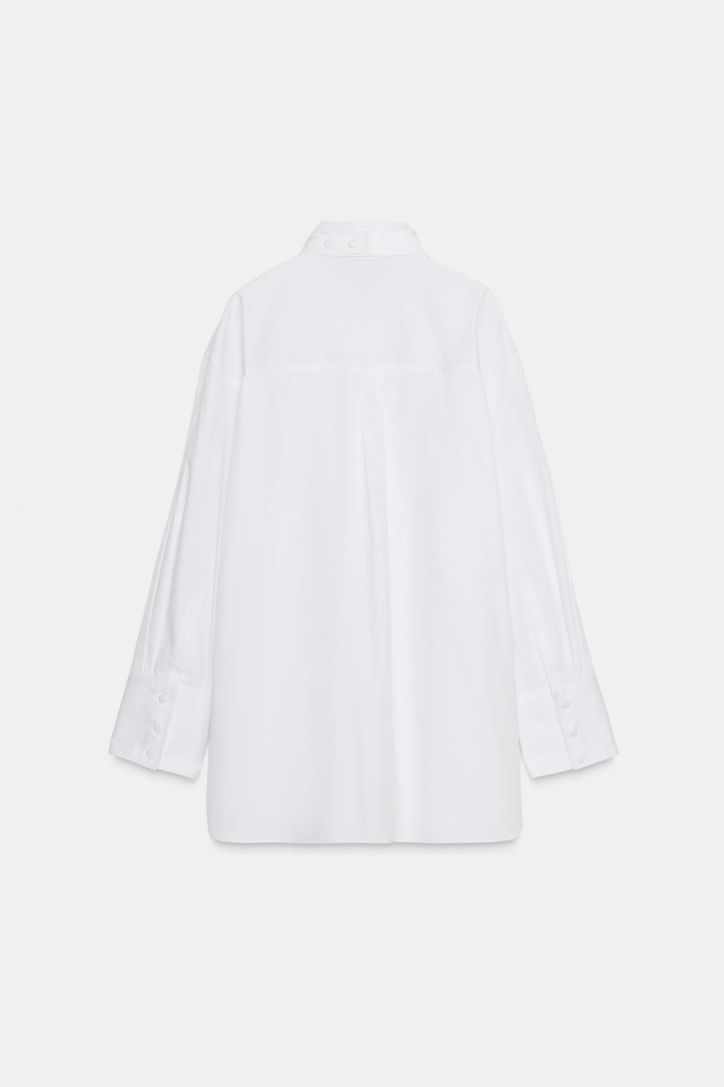 CHEMISE EN POPELINE AVEC CRAVATE