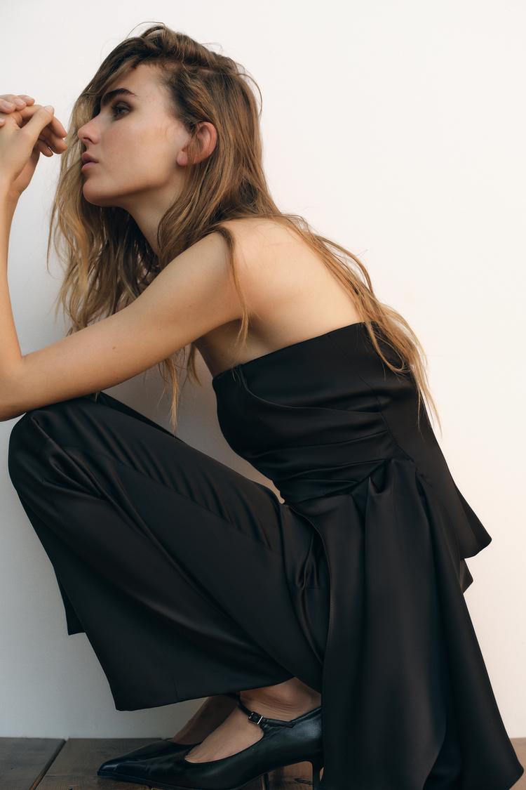 PANTALON DROIT SATINÉ