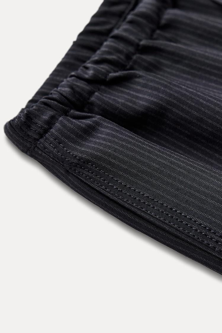 ENSEMBLE TOP DRAPÉE | PANTALON LARGE À RAYURES ZW COLLECTION