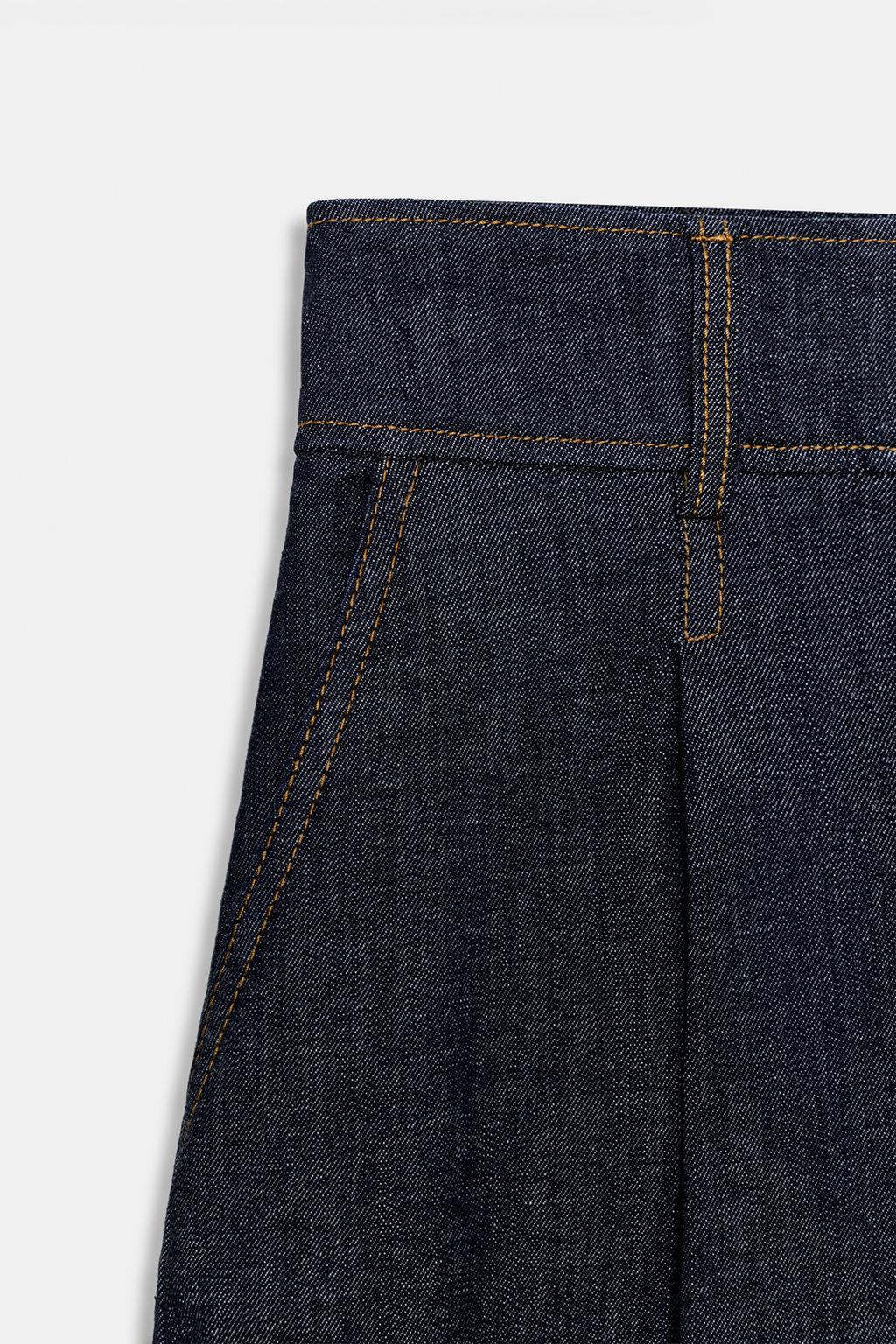 SHORT LONG EN JEAN À PINCES Z1975