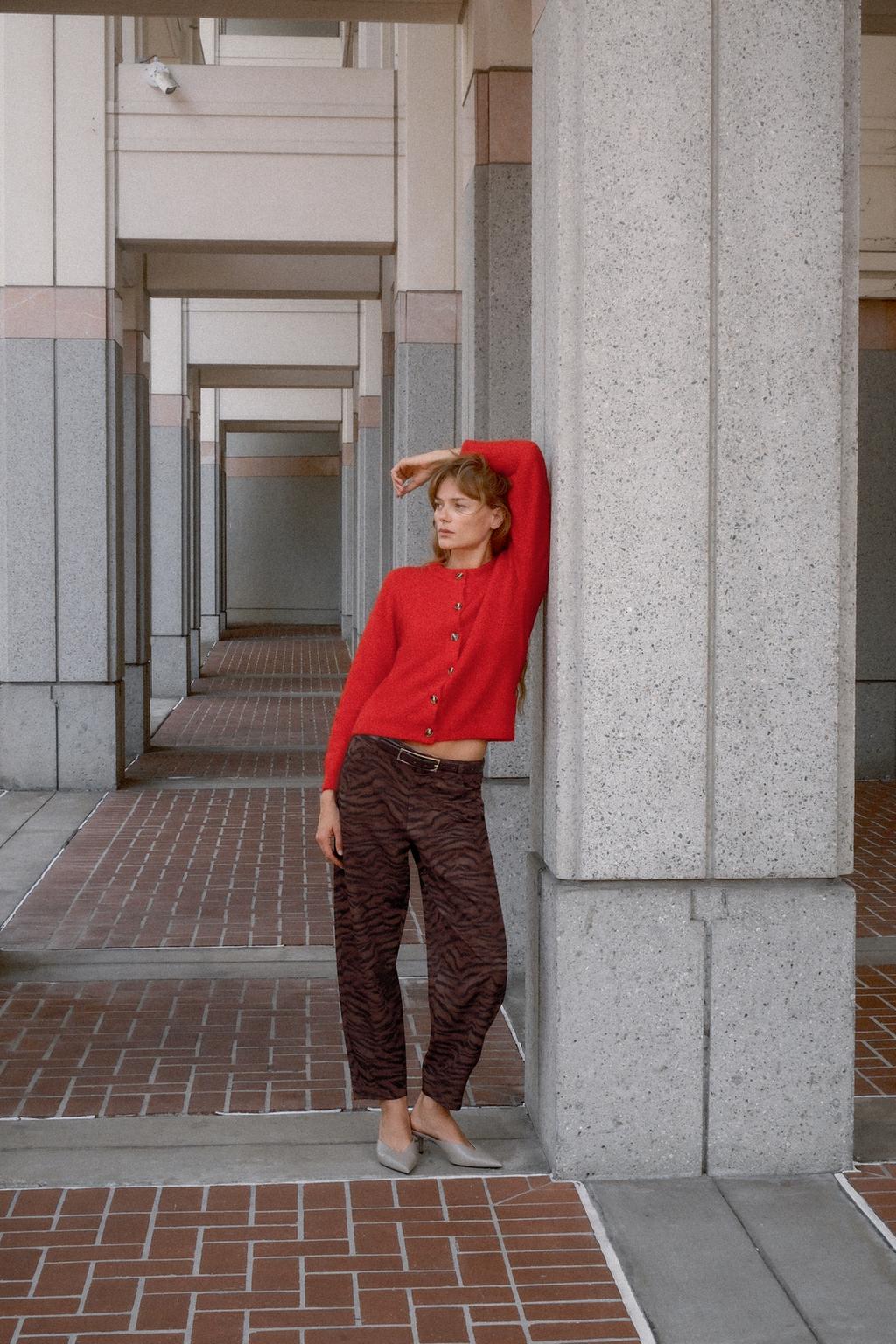 PANTALON BARREL IMPRIMÉ ANIMAL