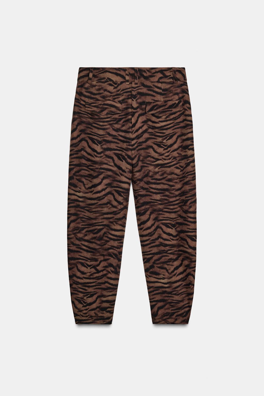 PANTALON BARREL IMPRIMÉ ANIMAL