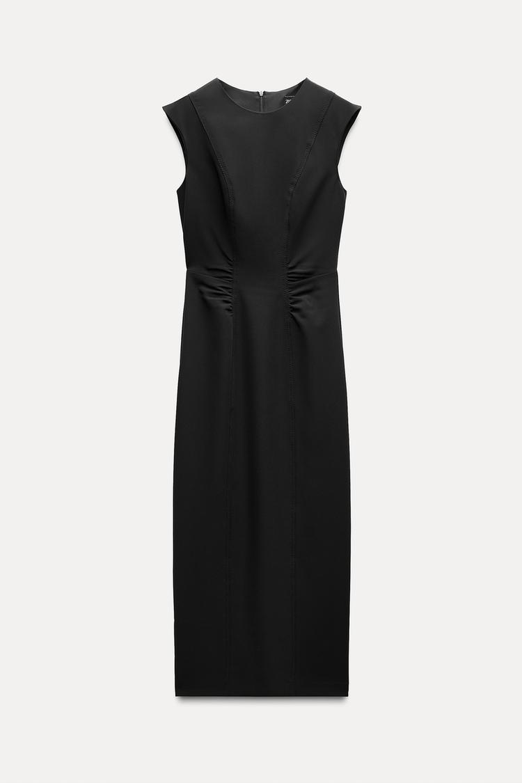 ROBE MI-LONGUE À FRONCES
