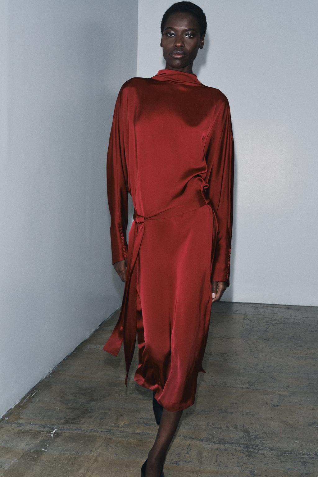ROBE SATINÉE À NŒUD ZW COLLECTION