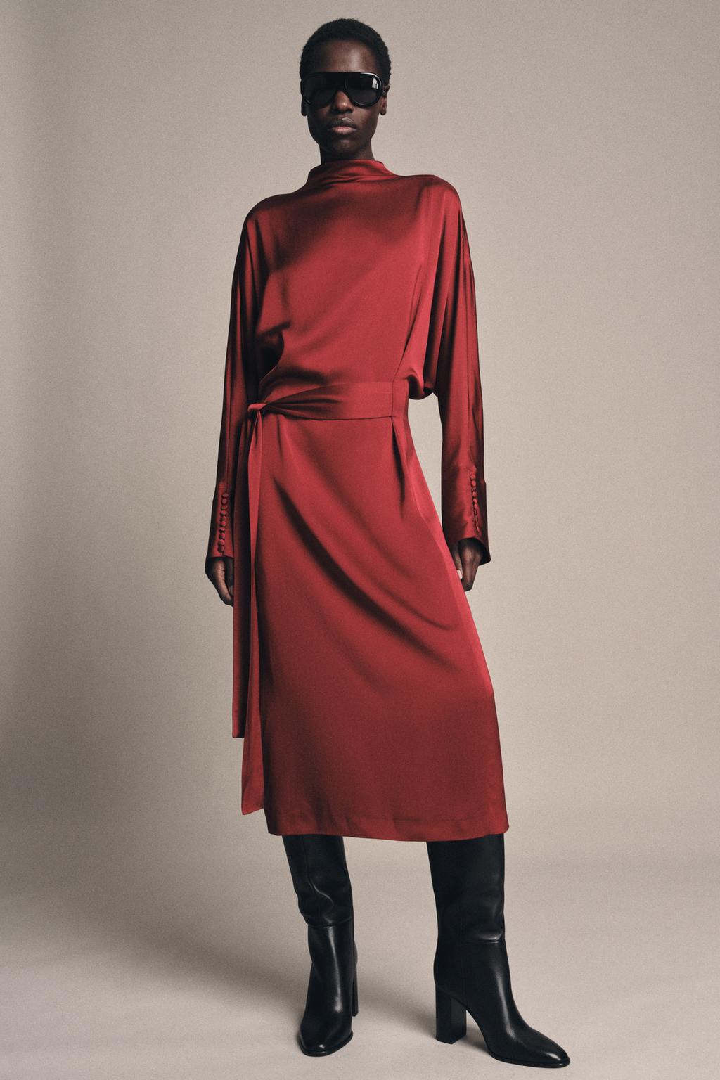 ROBE SATINÉE À NŒUD ZW COLLECTION