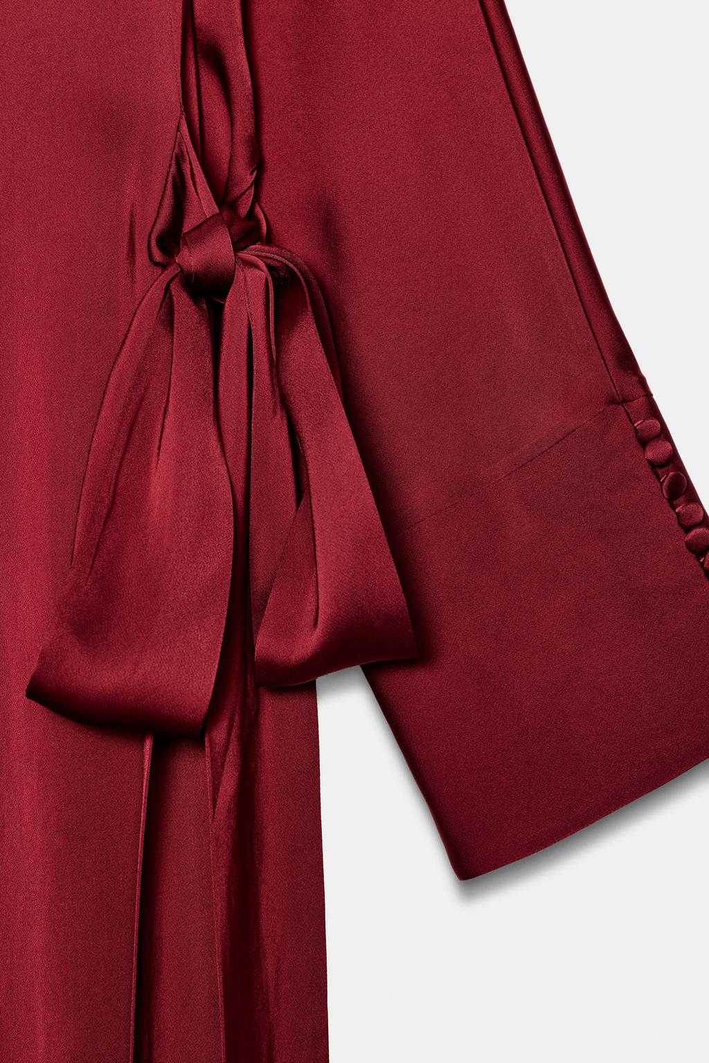 ROBE SATINÉE À NŒUD ZW COLLECTION