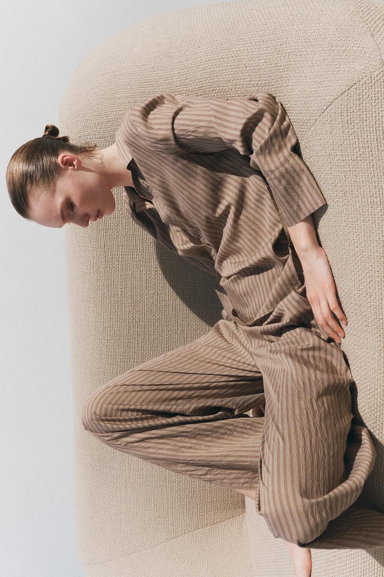 PANTALON DE PYJAMA À RAYURES ZW COLLECTION