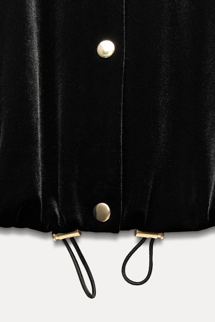 ENSEMBLE BLOUSON BOMBER | PANTALON LARGE EN VELOURS
