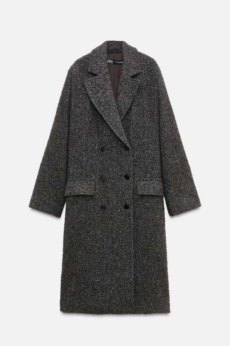 MANTEAU OVERSIZE AVEC ÉCHARPE ZW COLLECTION