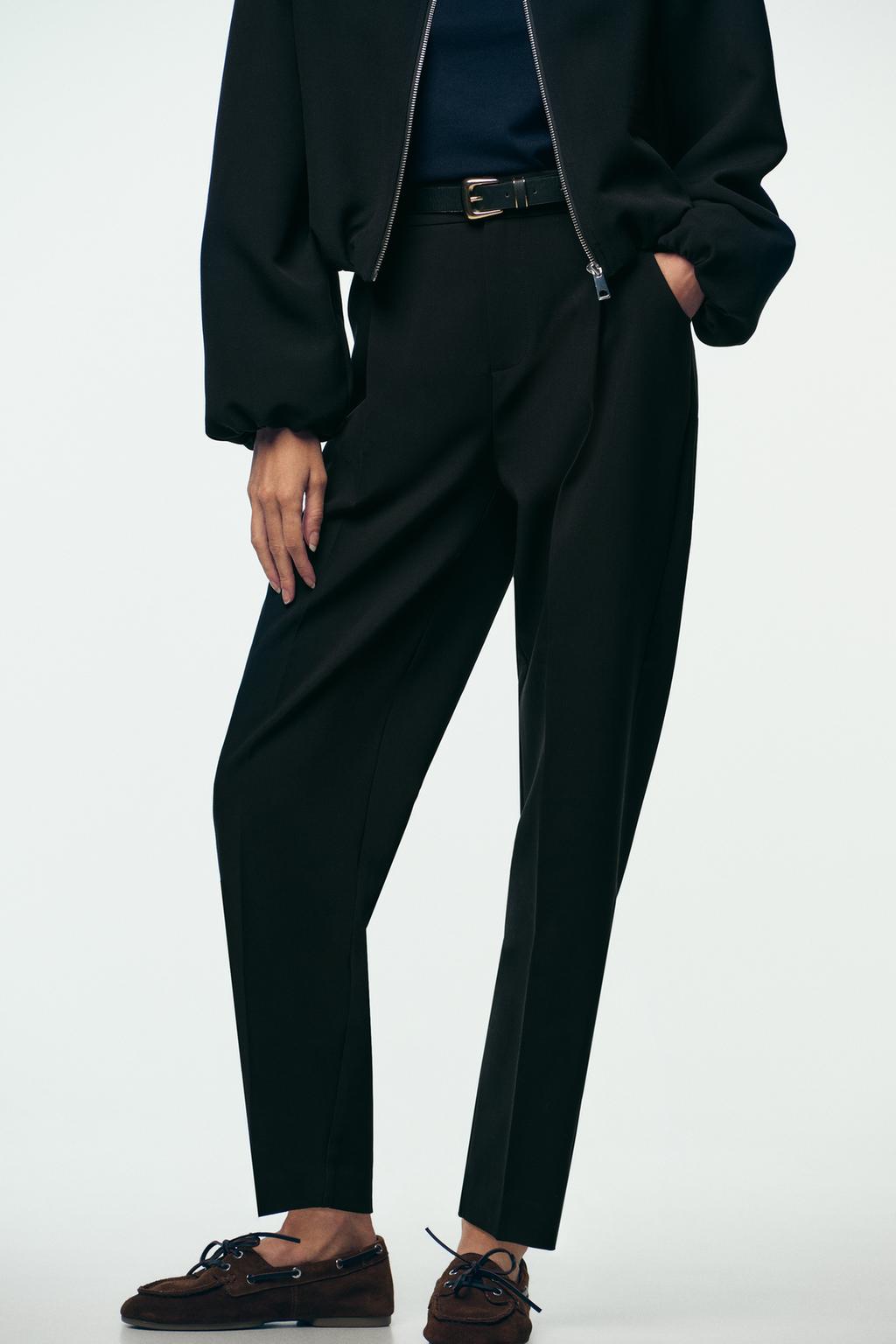 PANTALON À PINCES SANS CEINTURE