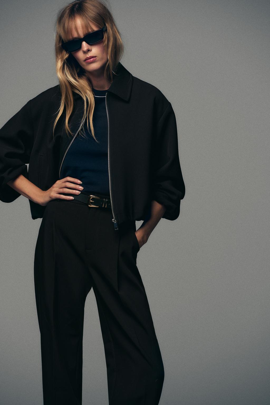 PANTALON À PINCES SANS CEINTURE