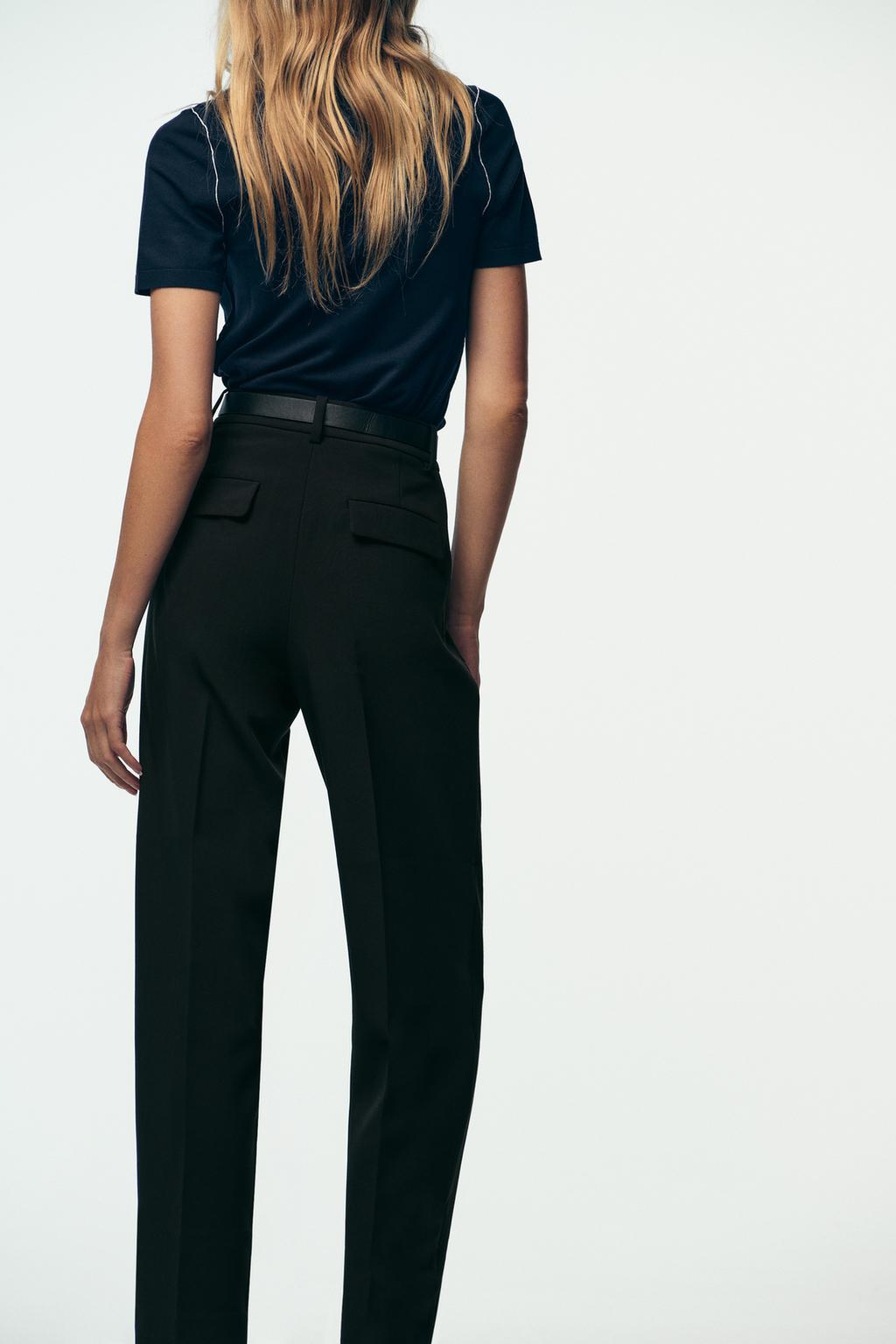 PANTALON À PINCES SANS CEINTURE