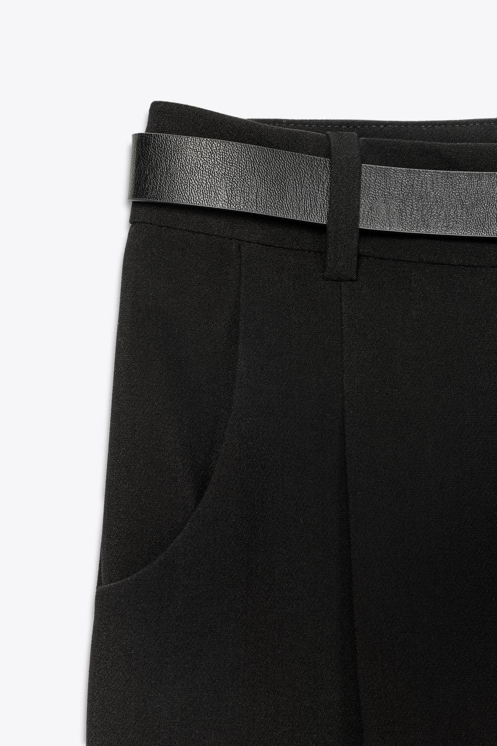 PANTALON À PINCES SANS CEINTURE