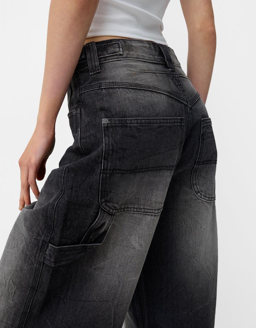 ADJUSTABLE BALLOON FIT CARPENTER JEANS BERSHKA