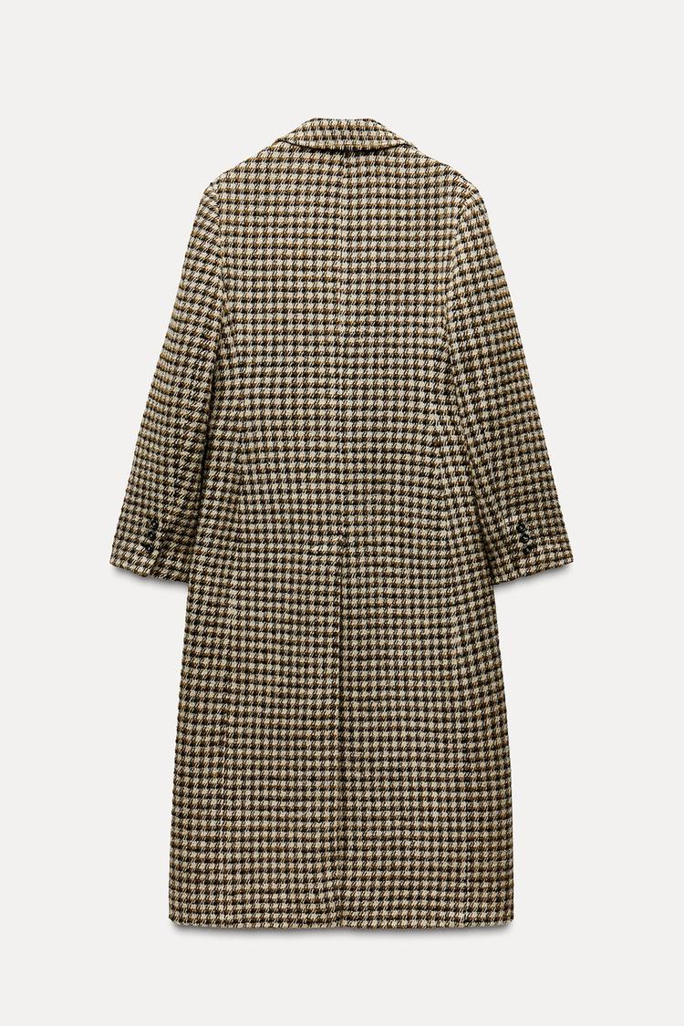 MANTEAU LONG À CARREAUX ZW COLLECTION