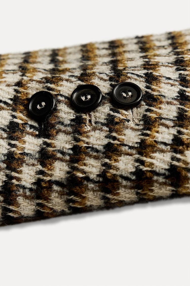 MANTEAU LONG À CARREAUX ZW COLLECTION