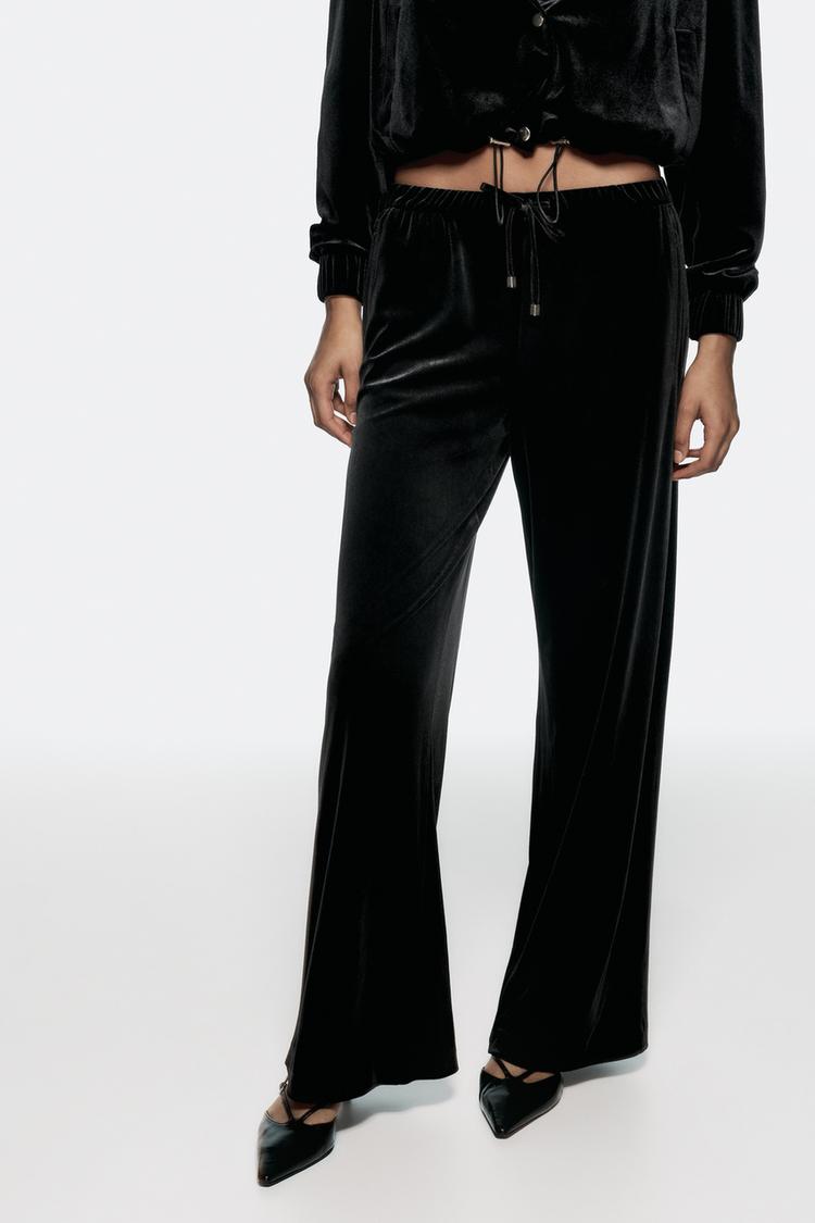 ENSEMBLE BLOUSON BOMBER | PANTALON LARGE EN VELOURS
