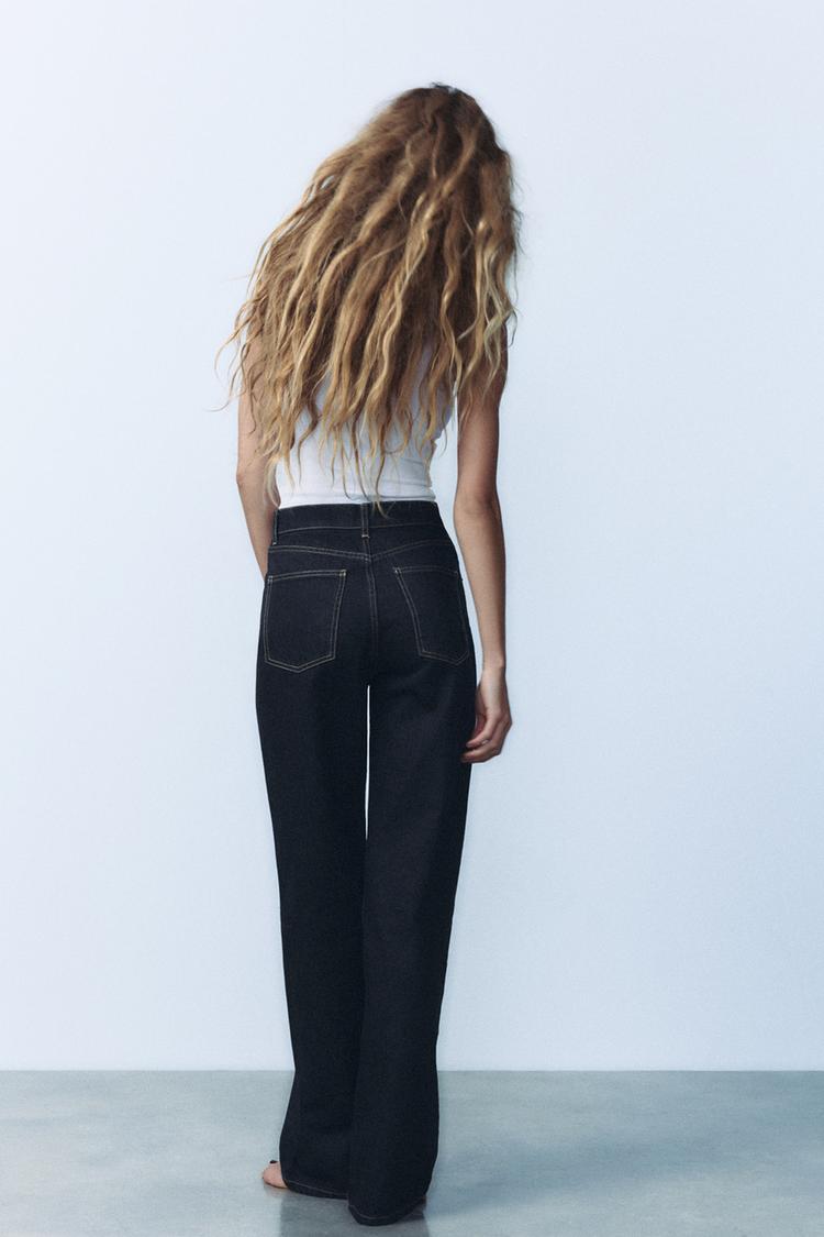 JEAN TRF COUPE LARGE TAILLE HAUTE ET LONG