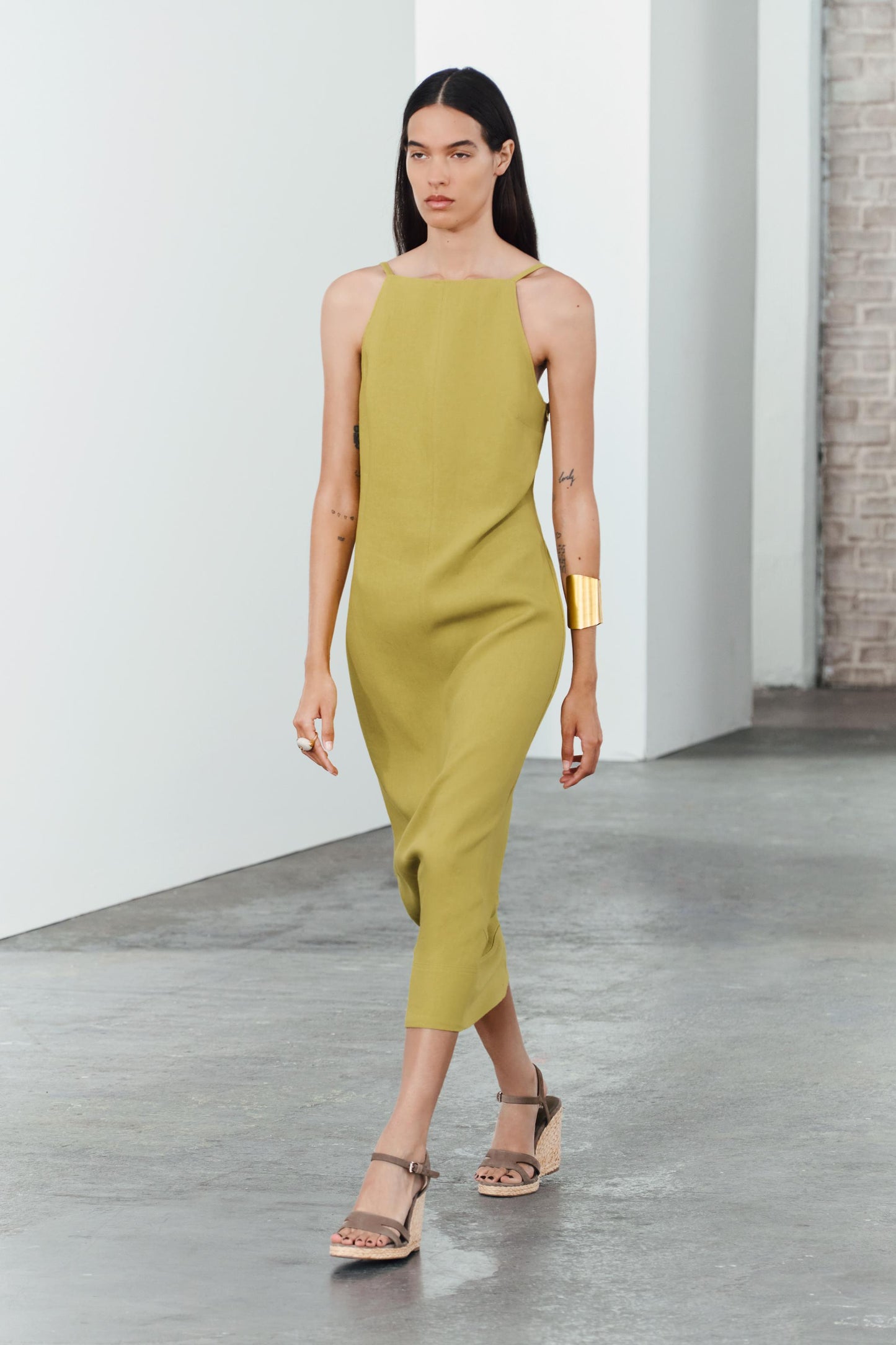 ROBE HALTER NECK EN MÉLANGE LIN COLLECTION ZW