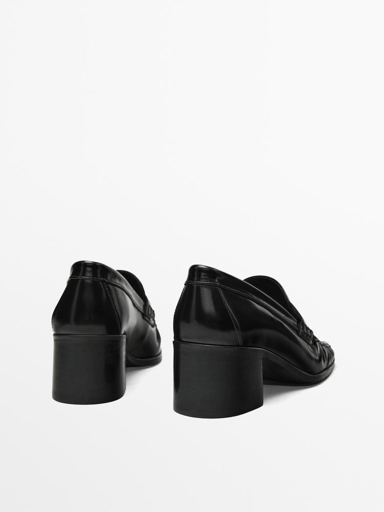 MASSIMO DUTTI MOCASSINS À TALON ET BOUT CARRÉ