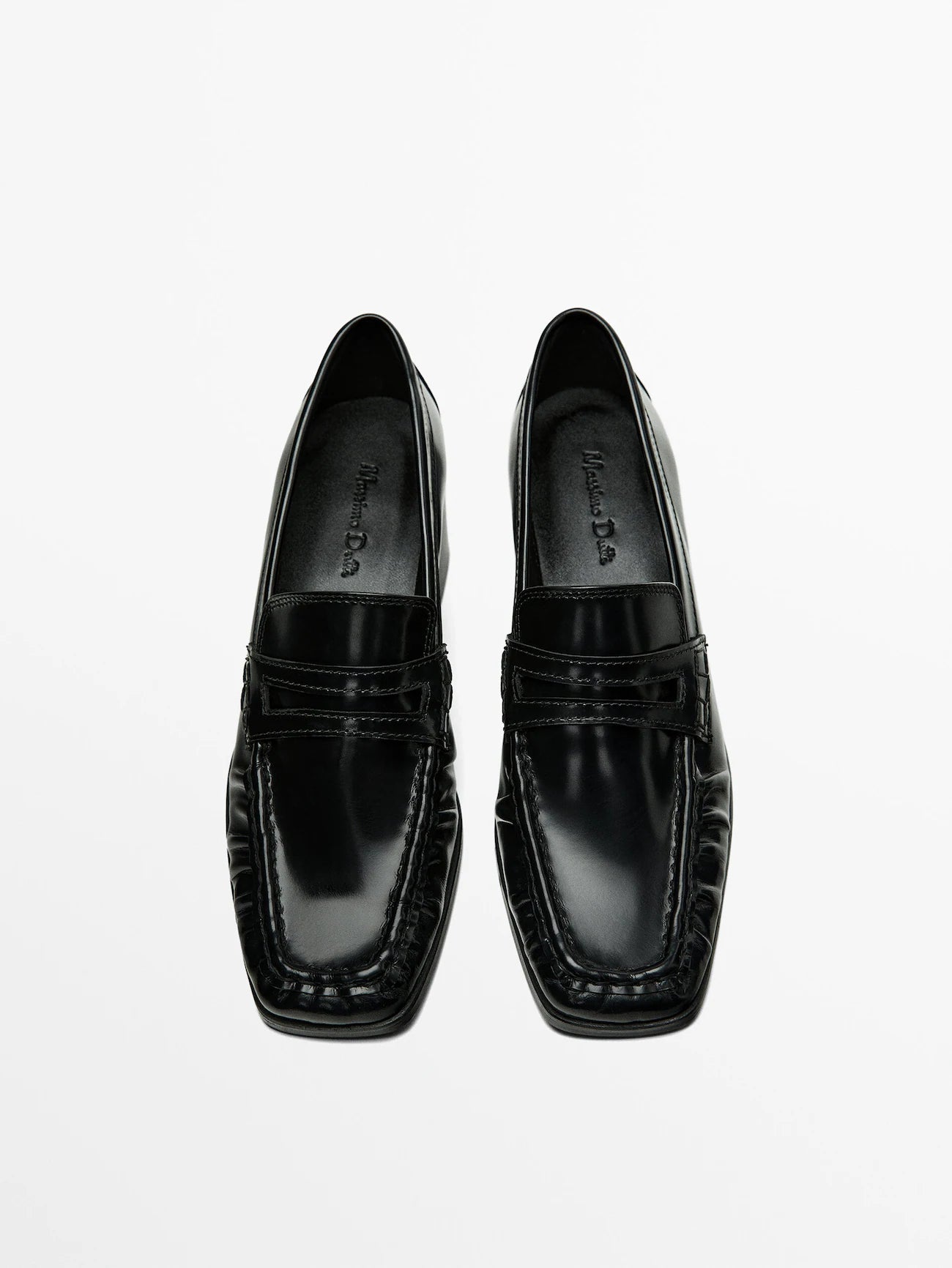 MASSIMO DUTTI MOCASSINS À TALON ET BOUT CARRÉ