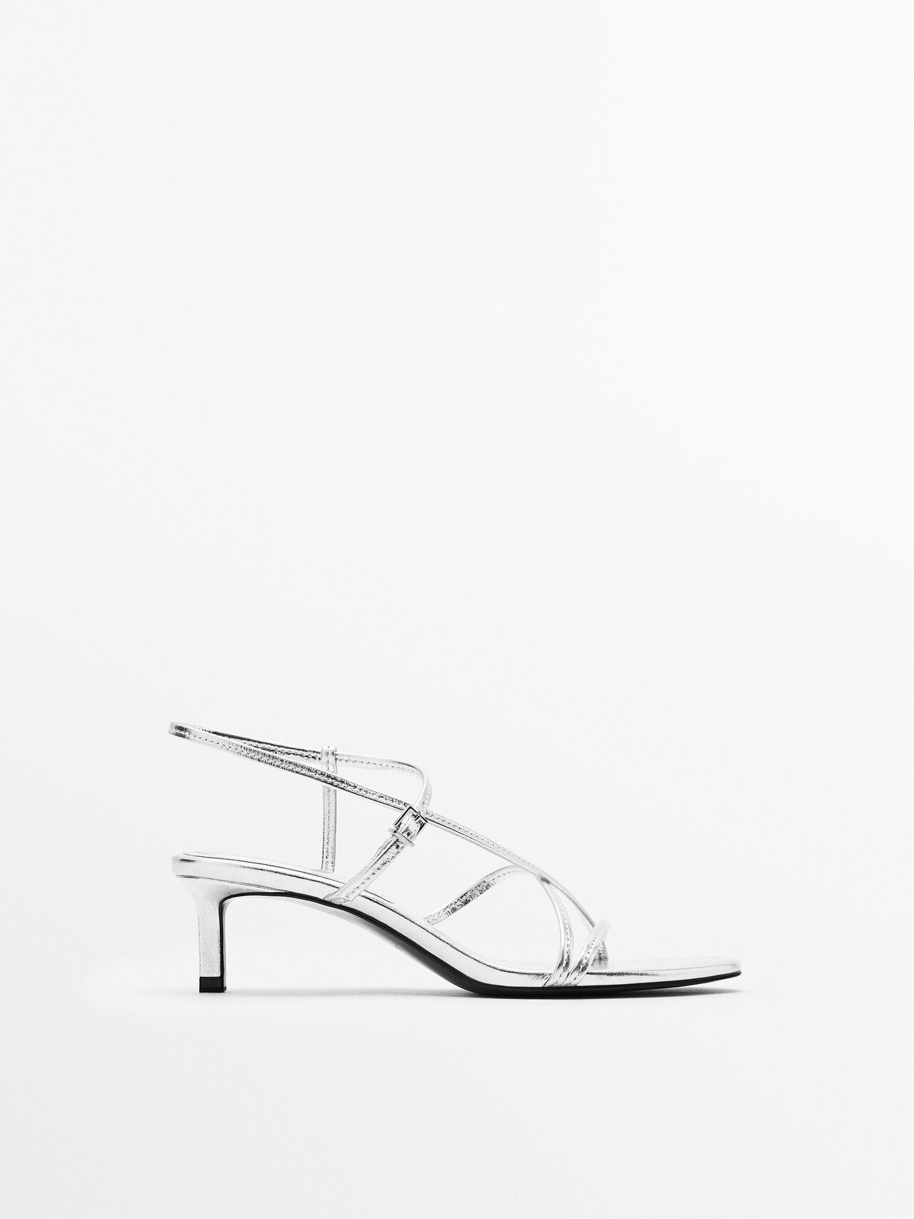 MASSIMO DUTTI SANDALES ARGENTÉES