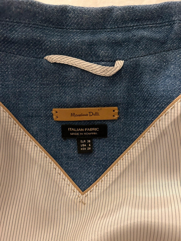 MASSIMO DUTTI BLAZER DÉLAVÉ BLEU