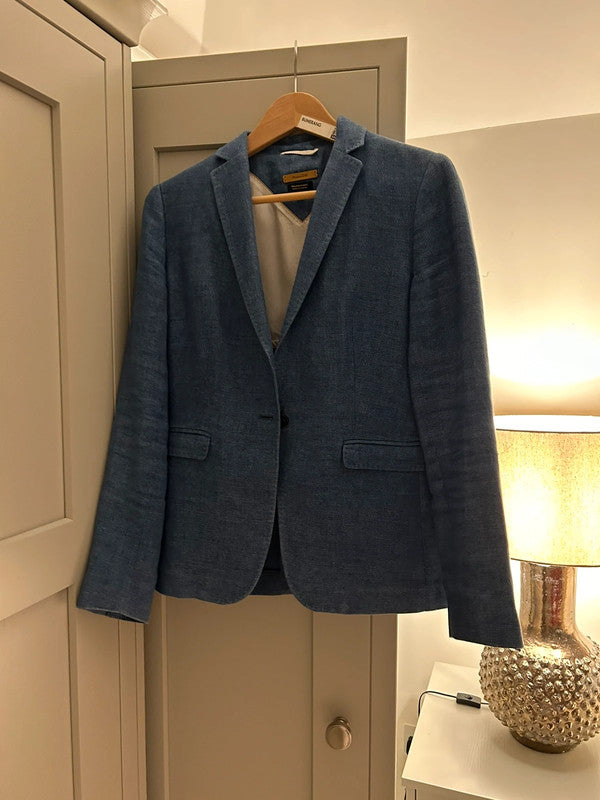 MASSIMO DUTTI BLAZER DÉLAVÉ BLEU