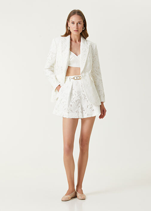 ENSEMBLE BLAZER | PANTALON EN DENTELLE AVEC ÉPAULETTES