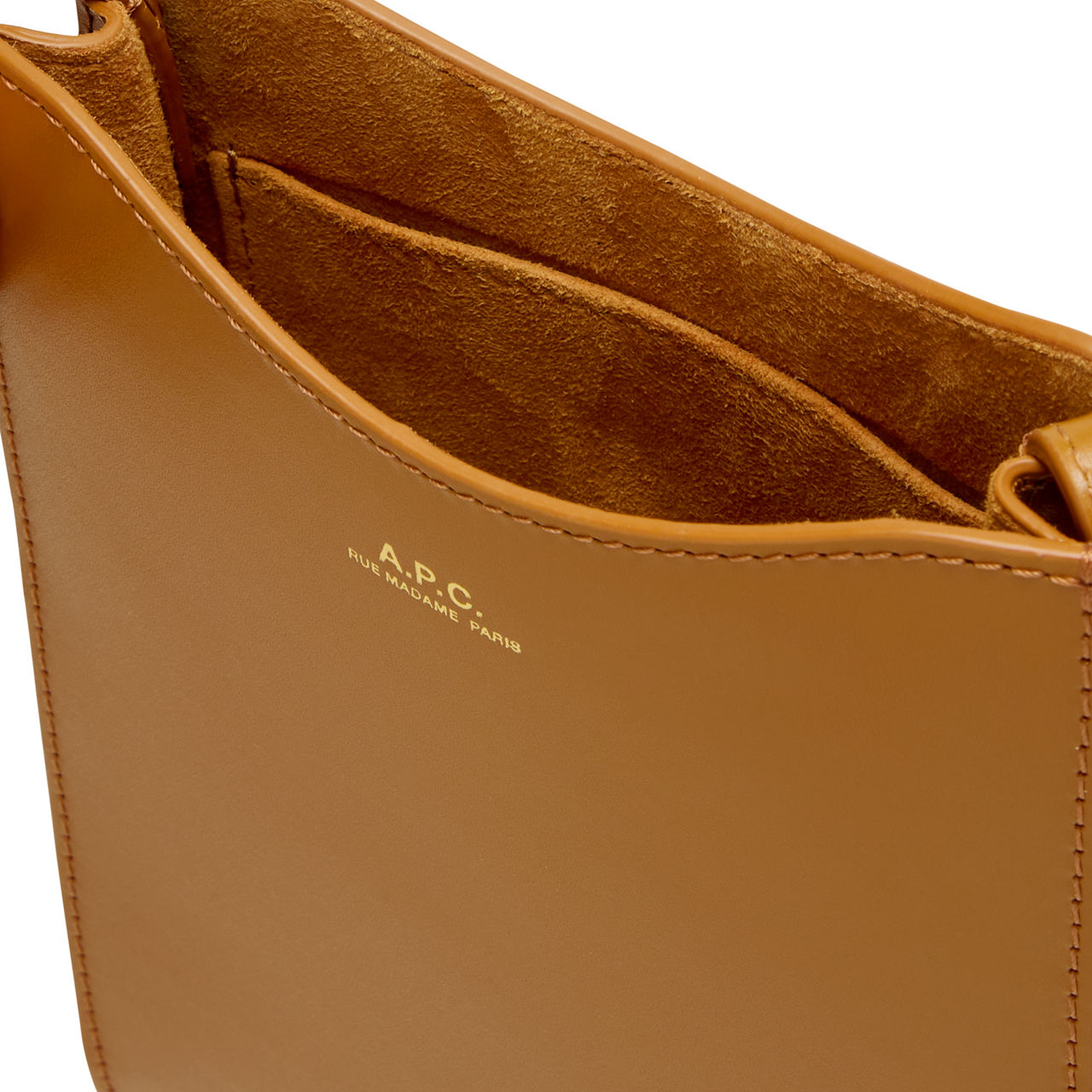 A.P.C. POCHETTE TOUR DE COU EN CUIR LISSE JAMIE