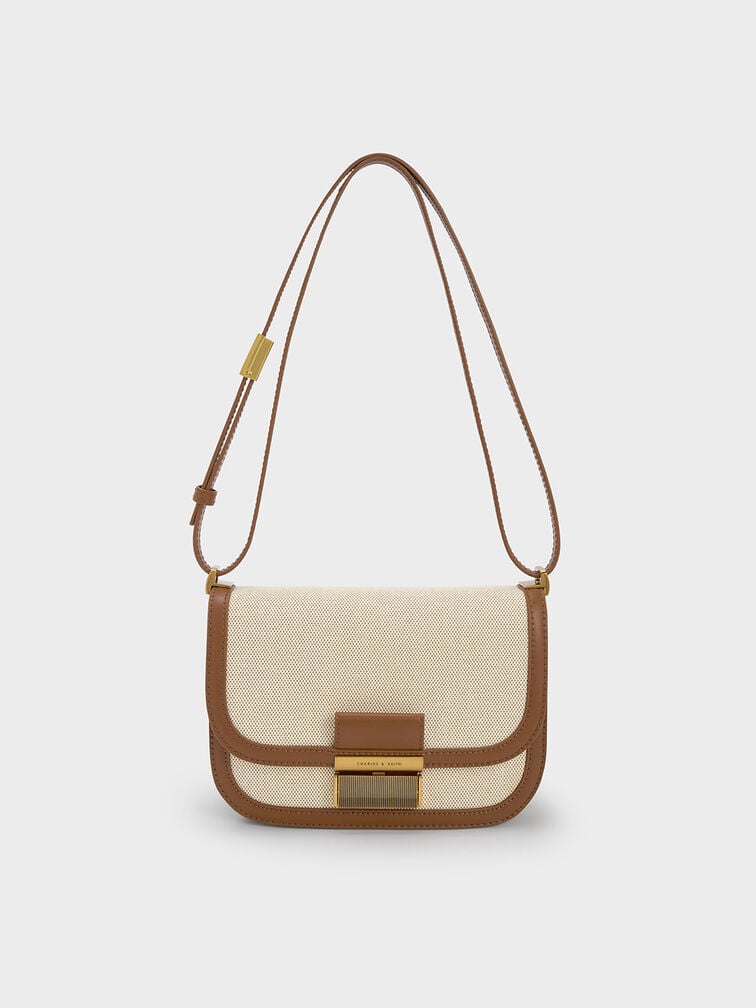 CHARLES & KEITH SAC BANDOULIÈRE EN TOILE CHARLOT