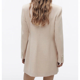 VESTE LONGUE À DOUBLE BOUTONNAGE PINK