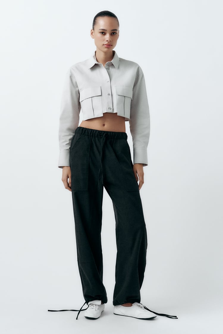 CHEMISE COURTE EN GABARDINE