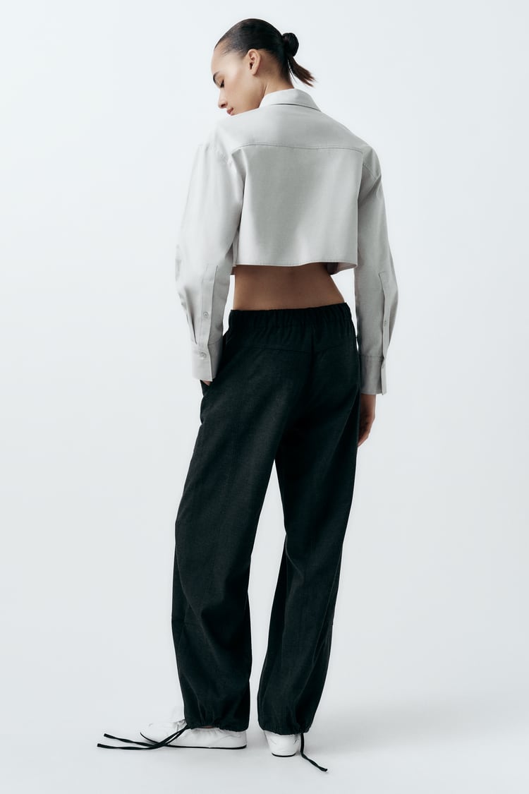 CHEMISE COURTE EN GABARDINE