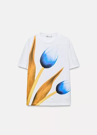 T-SHIRT INSCRIPTION FLEURS