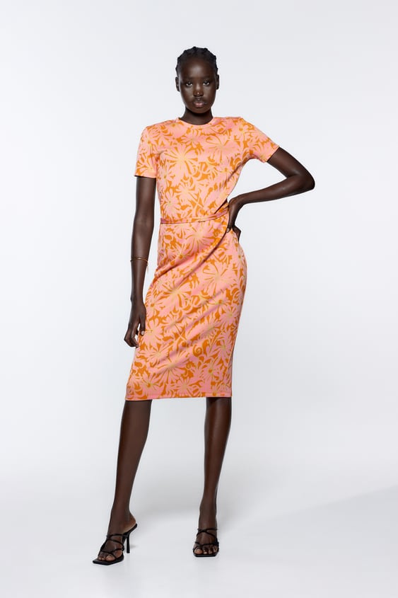 JACQUARD DRE WITH BELT