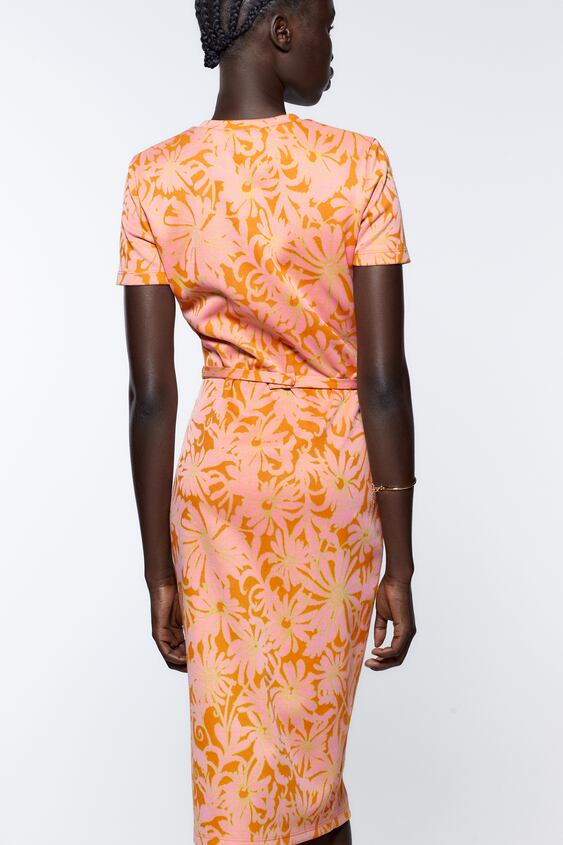 JACQUARD DRE WITH BELT
