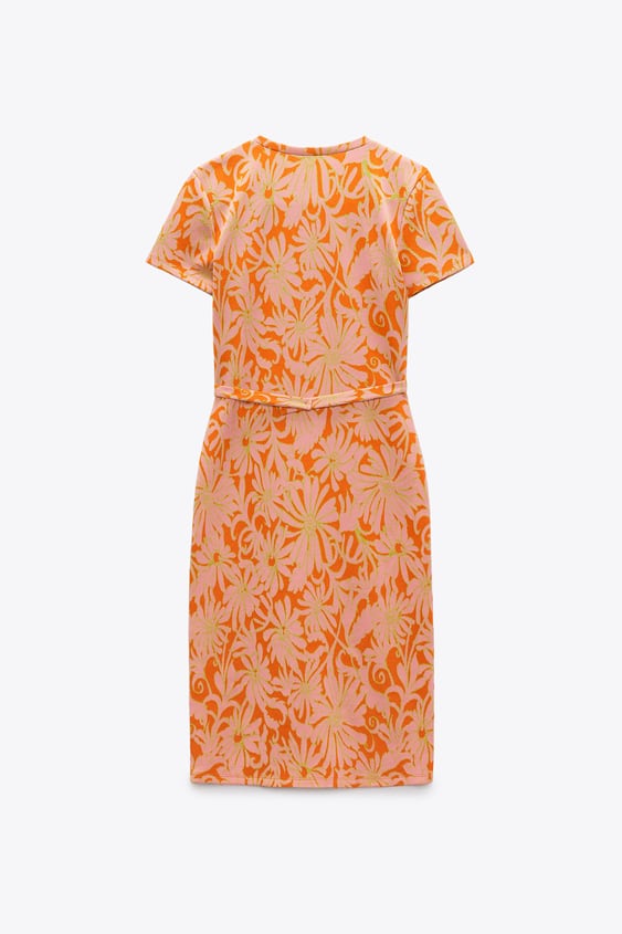 JACQUARD DRE WITH BELT