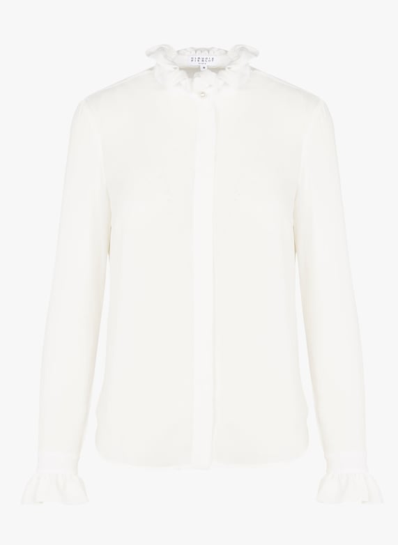 CLAUDIE PIERLOT CHEMISIER COL VICTORIEN BLANC