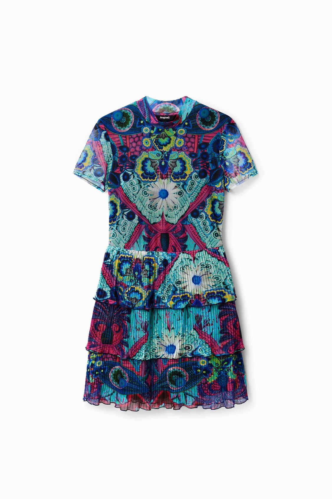 ROBE COURTE VOLANTS DESIGUAL