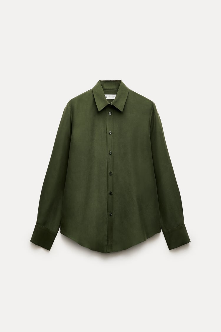 CHEMISE 100% SOIE À OURLET ASYMÉTRIQUE COLLECTION ZW