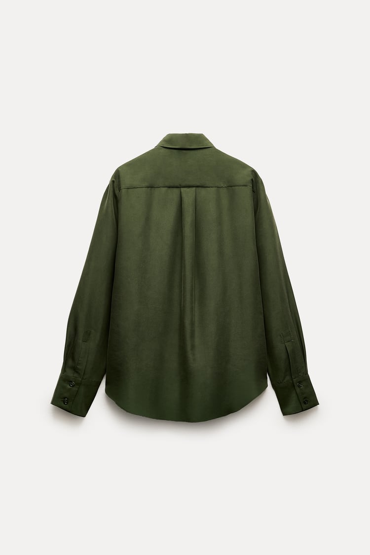 CHEMISE 100% SOIE À OURLET ASYMÉTRIQUE COLLECTION ZW