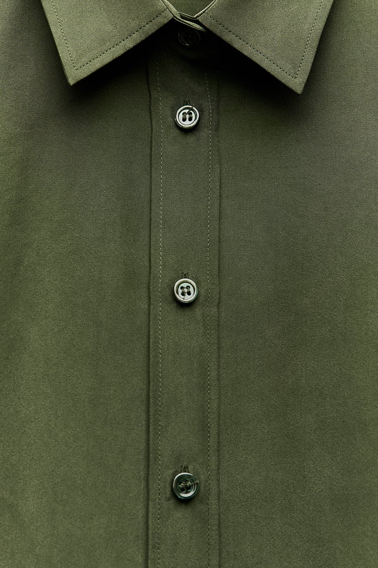 CHEMISE 100% SOIE À OURLET ASYMÉTRIQUE COLLECTION ZW