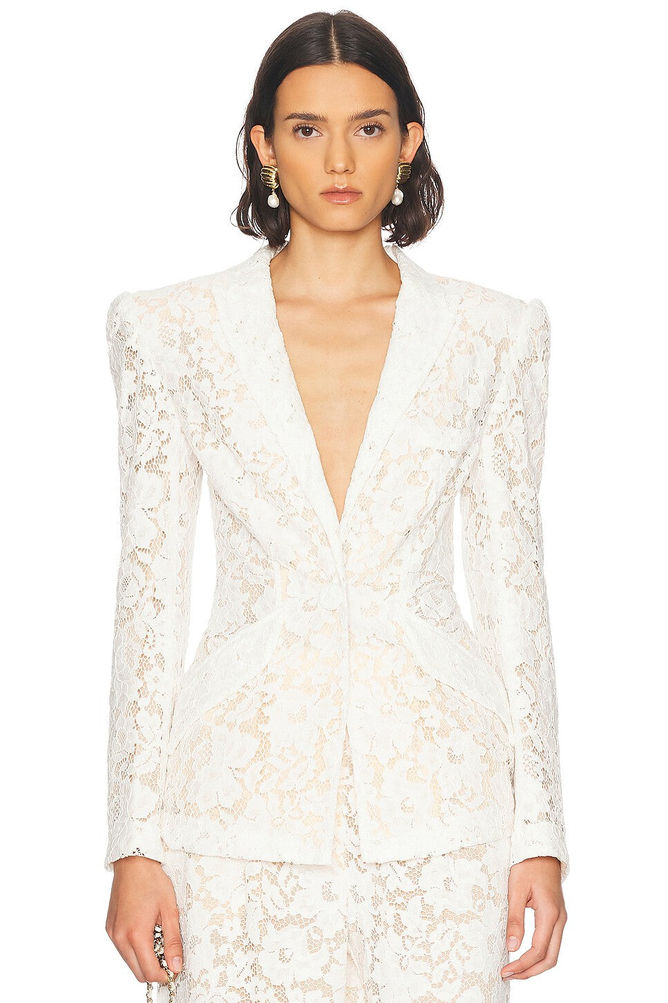ENSEMBLE BLAZER | PANTALON EN DENTELLE AVEC ÉPAULETTES