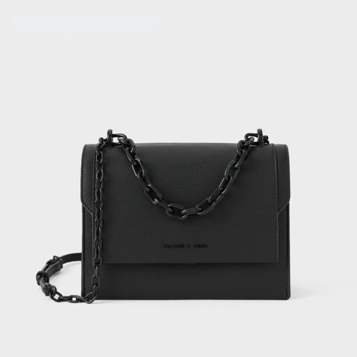 CHARLES & KHEITH Front Flap Chain Handle- Ultra-Matte Black